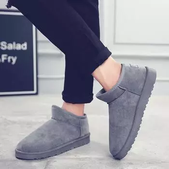 [Couple models] 2018 autumn and winter new trendy women s snow boots, winter velvet warm cotton shoes for men 36