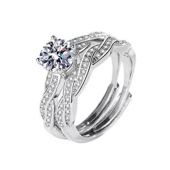 Couple Ring Opening Adjustable Diamond Ring Male And Female Couple Rings Couple Rings adjustable