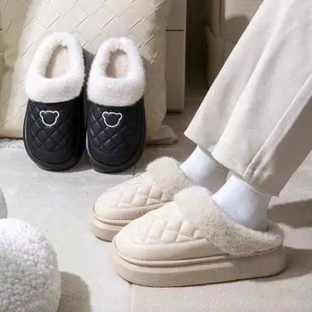 Couple s fleece waterproof slippers 36-37