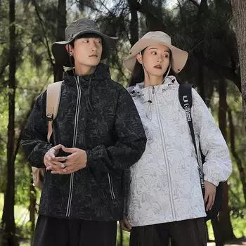 Куртки для пар Мужские и женские куртки Корейский стиль Повседневная одежда с капюшоном для альпинизма Спортивная одежда Молодежные топы Куртки Модные S