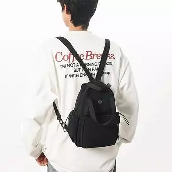 Couple Single-shoulder Crossbody Bag Waterproof Small Crossbody Bag Commuting Backpack Portable Bag чёрный