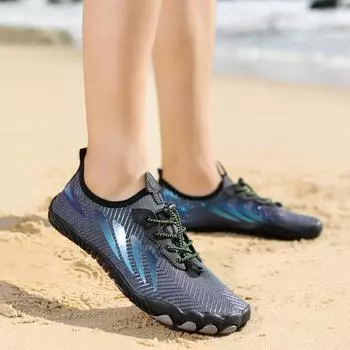 Couple swimming wading stream shoes hot-selling non-slip breathable men s and women s beach shoes fitness casual rock climbing tide shoes 35 чёрный