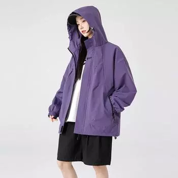 Couple Three-proof Jacket Men s Spring and Autumn Jacket Men s Thin Coat Women s Waterproof Windbreaker Outdoor S