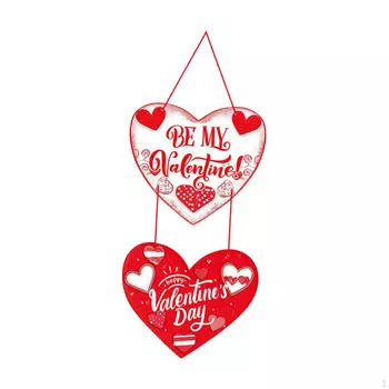 Couples Love Wall Plaque Hanging Sign for Friends Indoor Outdoor Paper Ornament Style B