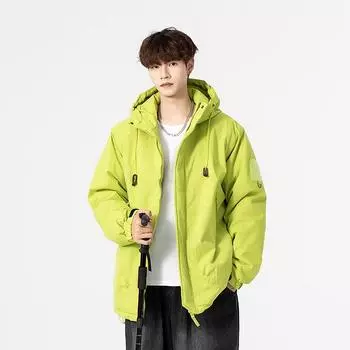 Couples Winter Men s and Women s Same Graphene Jacket Thickened Warm Cotton Clothes S чёрный