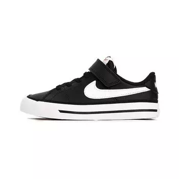Детские кроссовки Nike Court Legacy PS Черные Белые Резиново-Светло-Коричневые DA5381-002 28