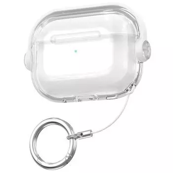 Cover Airpods4 Noise Reduction Version Lock Anti-Lost Protective Case Airpods3 Earphone Case Anti-Fall 2 Generation 1 Generation Transparent and Cute Apple AirPods 1/2 White