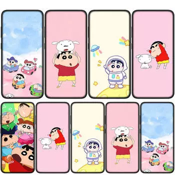 Cover for iPhone 15 14 Xiaomi Redmi Note 13 12 11 Pro Max X 8 7 9 XR Samsung Galaxy S24 S23 OPPO A15 Huawei Cute Crayon Shin Chan Shinchan Phone Case