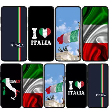 Чехол для iPhone 15 14 Xiaomi Redmi Note 13 12 11 Pro Max X 8 7 9 XR Samsung Galaxy S24 S23 A05 OPPO A15 Huawei Италия Национальный флаг Италии чехол для телефона for iPhone 14 аэро