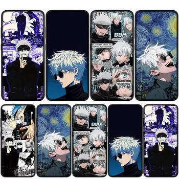 Cover for iPhone 15 14 Xiaomi Redmi Note 13 12 11 Pro Max X 8 7 9 XR Samsung Galaxy S24 S23 A05 OPPO A15 Huawei Jujutsu Gojo Satoru Kaisen Comics Case