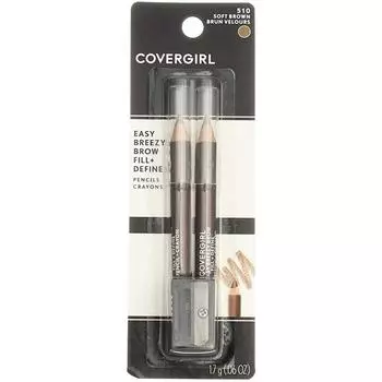 CoverGirl Brow & Eye Maker Pencil - Soft Brown 2 pack, Soft Brown