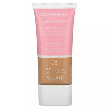 Covergirl, Clean Fresh, питательная тональная основа Skin Milk, оттенок 580 Tan, 1 жидкая унция (30 мл)