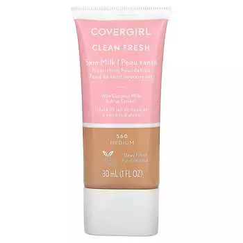 Covergirl, Clean Fresh, питательная тональная основа Skin Milk, оттенок 560 Medium, 1 жидкая унция (30 мл)
