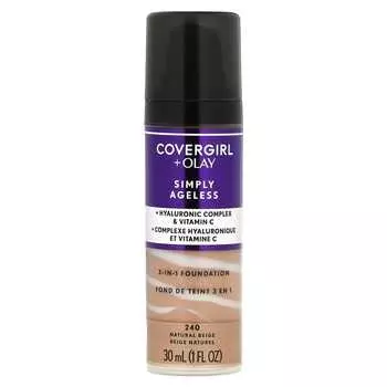 Covergirl, Olay Simply Ageless, 3-in-1 Foundation, 240 Natural Beige, 1 fl oz (30 ml)