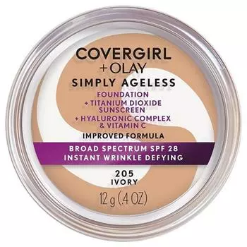 COVERGIRL + Olay Simply Ageless Instant Foundation 205 Ivory, Тональный крем, 260 - Classic Tan_0,4 унции (Пакет
