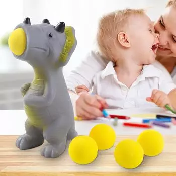 Cow Ball Blaster-поппер для животных, игрушки для дома и улицы с 5 шариками из пенопласта