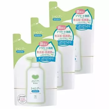 Cow Brand Shampoo Smooth Refill 380ml 3 pieces Additive-Free