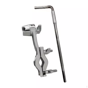 Cowbell Drum Set Mounting Clamp with L Rod Easy to Install Mount Holder