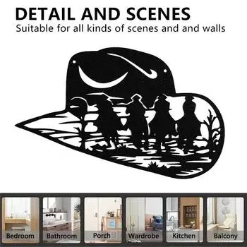 Cowboy Hat Metal Wall Art Perfect Decoration Farmhouse, Room Decor, Home Decor, Scene Decor, Wall Decor, Background Decor