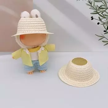 Cowboy Hat Micro Western Small Doll Hat Cute Doll Decoration For Dollhouse Cow Party Decoration One Size бежевый