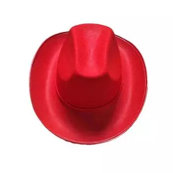 Cowboy Hat Women Men Western Adult Sun Hat Non-woven Fabric Cowgirl Hat Festival Theme Party Hat Fashion Accessory красный