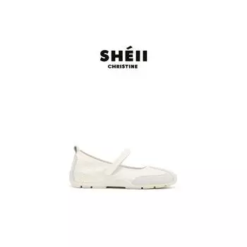 Cowhide~ inner height-increasing sneakers retro round head double Velcro casual Mary Jane shoes women 35