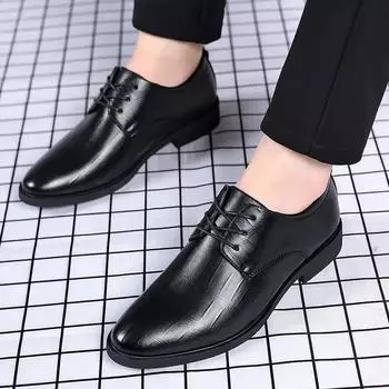 Cowhide Social Shoe for Men Casual Business Breathable In Summer Dress Shoes Man Official New Office Cheap Clearance 39 Leather 38