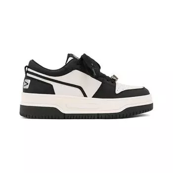 Cowhide thick-soled white shoes spring and summer new black and white retro sports versatile thick-soled heightening board shoes casual shoes 35