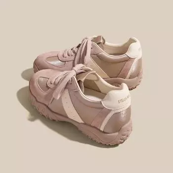 Cowhide version~ genuine leather inner height increase German training shoes women s shoes 2025 new thick-soled Forrest Gump shoes children s soft-sol 35