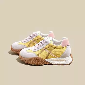 Cowhide version~ heightening German training shoes women s spring and summer 2025 new leisure sports platform Forrest Gump shoes genuine leather 35