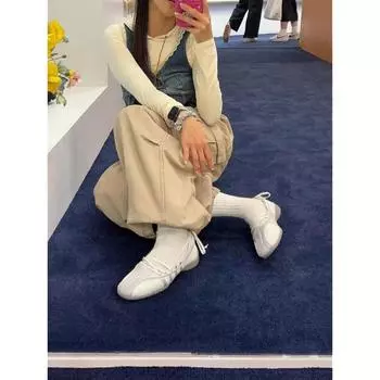 Cowhide version~ inner height increase leather silver Mary Jane single shoes women s strap platform ballet shoes ballet style small leather shoes 35