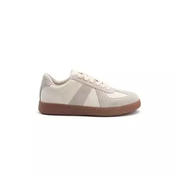 Cowhide version~ Leather color matching casual lace-up platform white shoes women s board shoes 35
