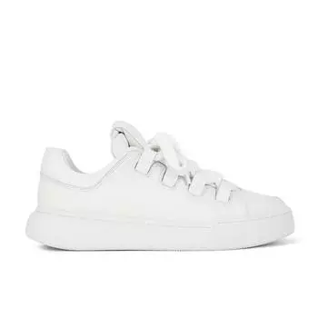 Cowhide version of white shoes women s leather breathable versatile lace-up thick-soled heightening casual board shoes 34