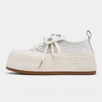 Cowhide version~ thick-soled inner height-increasing canvas shoes women s little white shoes low-top spring and summer new star casual board shoes 35