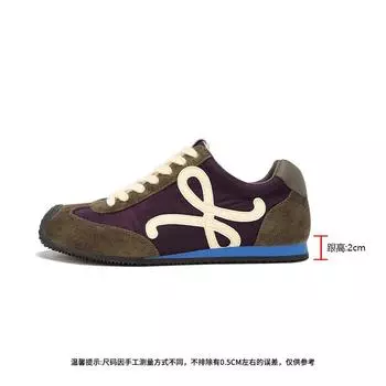 Cowhide version~ Wang Yibo women s inner height-increasing shoes thick-soled crooked mouth casual sports shoes 34