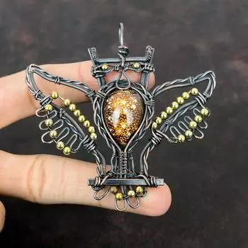 Cowrie Shell Pendant Copper Wire Wrapped Pendant Beautiful Copper Jewelry Handmade Pendant Owl Pendant Genuine Gemstone Jewelry Gift For Mom