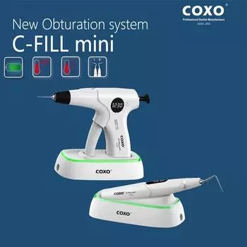 COXO C-FILL Mini Dental Endodontic Obturation System Tube Root Filling System Backfill Gun Wireless Melting Pen Canal Treatment EU Plug белый