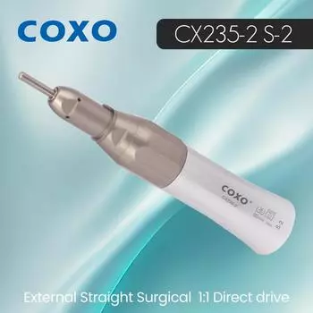COXO CX235-2 S-2 1:1 Прямой привод Электрический совместимый низкоскоростной внутренний канальный угловой наконечник - Прямые хирургические наконечники Моторы