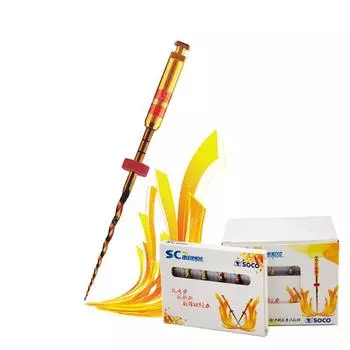 COXO SOCO SC-Pro Стоматологические никель-титановые машинные файлы Термическая активация Файл для корневых каналов Эндодонтические ротационные файлы 10 коробок 10 Box 21mm Assortde