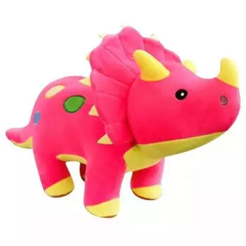 COZENTA Cute Triceratops Dinosaur Plush Toy (Pink, 40cm) розовый