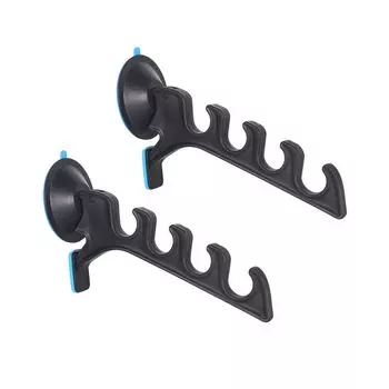 COZENTA держатель для удочки подставка для удочки держатель для удочки горизонтальный автомобильный держатель на присоске портативный компактный 4 ряда набор из 2 шт. чёрный