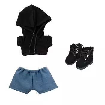 COZENTA Doll Stuffed Clothes Hoodie Pants Shoes Set Cute (20cm B)