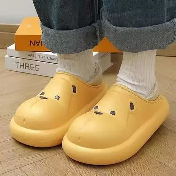 Cozy Non-Slip Cotton Slippers for Couples - Plush Velvet, Thick Sole, Warm, Cute Design for Autumn & Winter 38-39