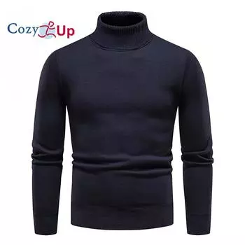 Cozy Up 11 цветов мужской осенне-зимний свитер с высоким воротом и утолщенным бархатом с круглым вырезом M белый