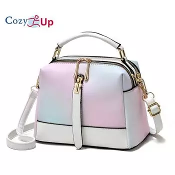 Уютные сумки через плечо с цветными блоками для женщин, кошельки, милые дизайнерские сумки, сумка через плечо, регулируемый плечевой ремень белый