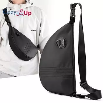 Мужская сумка через плечо Cozy Up, треугольная нейлоновая сумка через плечо 25cm * 9cm * 20cm чёрный