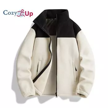 Мужская флисовая куртка Cozy Up, зимняя куртка на молнии, легкие куртки, походные пальто с карманами M чёрный