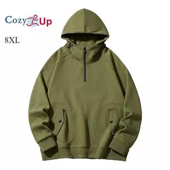 Cozy Up Мужские толстовки с капюшоном Унисекс Оверсайз Толстовка с капюшоном Повседневный свитер средней плотности M чёрный