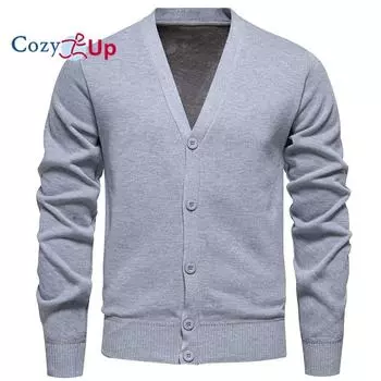 Cozy Up мужской повседневный удобный кардиган свитер с воротником-шалью мягкая ткань XXL светло-серый