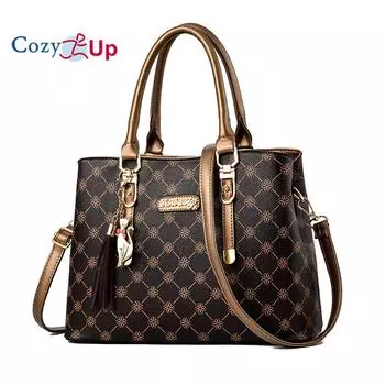 Cozy Up Trendy Women Satchel Кошельки и сумки Сумка через плечо из веганской кожи с верхней ручкой чёрный
